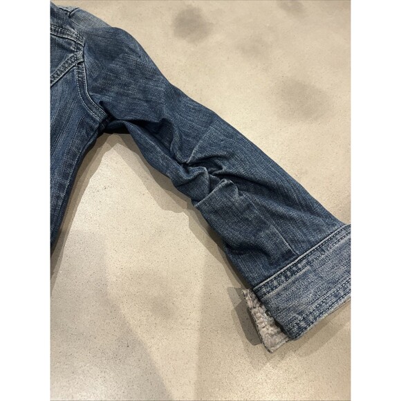 GUESS Marciano Y2K Denim Jacket Small Cotton Animal Print Lining 2000s - Picture 13 of 16